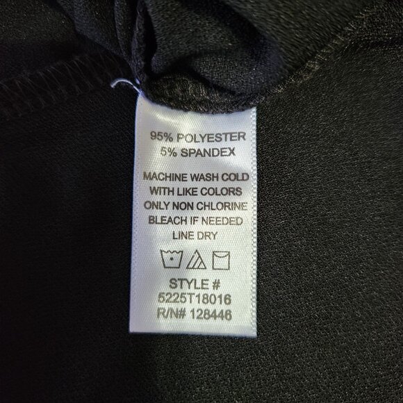 d.n.a couture Black Long Sleeve Front scrunch  & Ruffle Hem Blouse Small - Picture 6 of 6